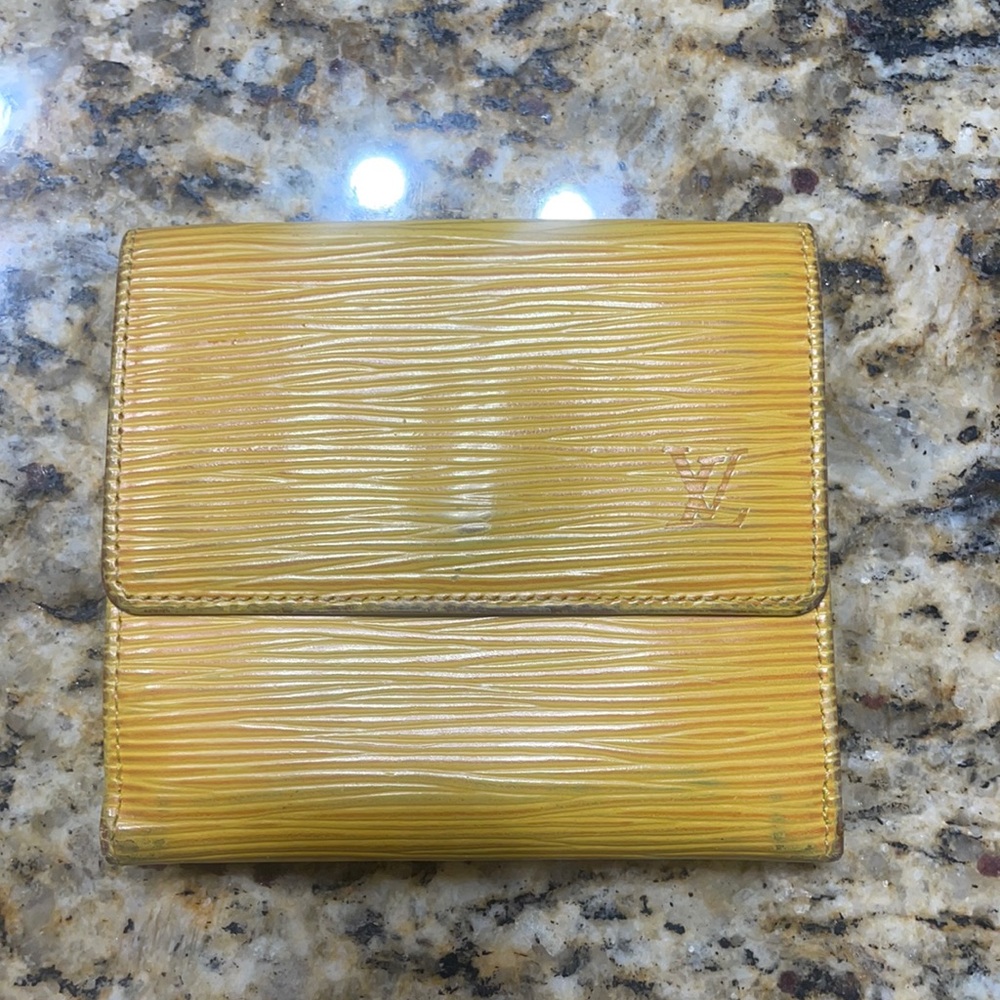 Louis Vuitton yellow with purple exterior Wallet